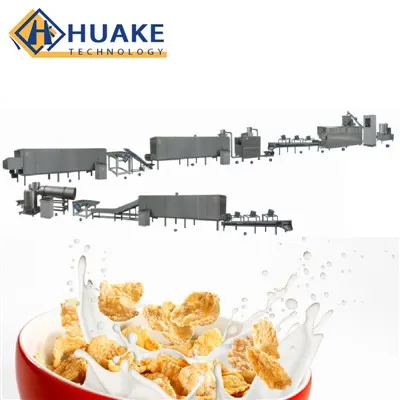 नाश्ता अनाज मकई के टुकड़े बनाने की मशीन